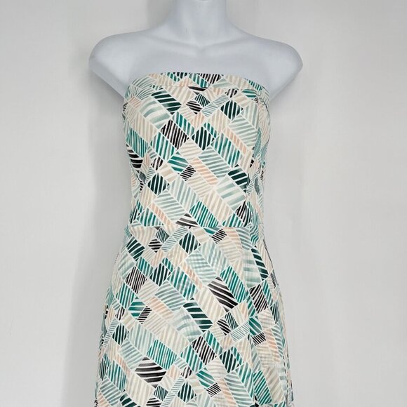 White House Black Market Size 12 Women’s Printed High-Low‎ Fit-And-Flare Dress - Picture 2 of 9